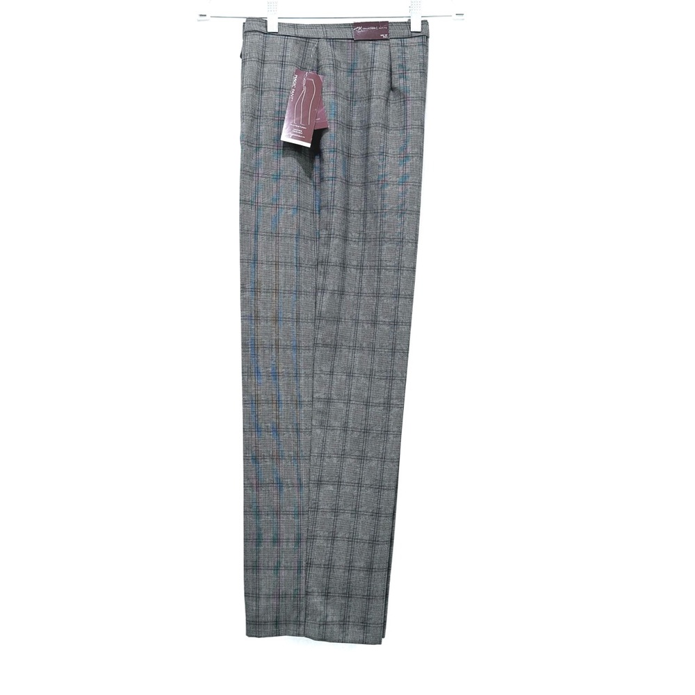 NWT. Gray Plaid Petite Women’s Pants, size 10P